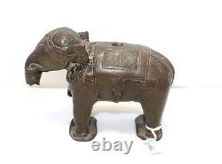 Figurine d'éléphant antique vintage en cuivre ancien gravé à la main Décoration de maison cadeau F976