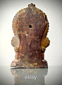 GANESHA, DIEU HINDOU EN TERRE CUITE VINTAGE DU TAMIL NADU DES ANNÉES 40/50 À PUDUCHERRY