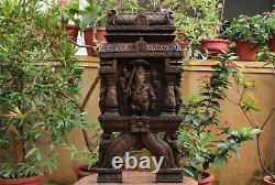 Ganesha Statue Panneau Mural Sculpture Ganesh Temple Kavadi Vintage Décoration Maison Rare