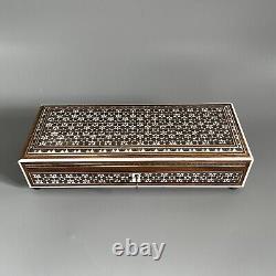 Grand Vintage Anglo Indian Sadeli Table Box Micro Mosaic