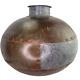 Grand Bol De Pot D'eau En Métal Riveté Indien Ancien Et Vintage Rustique Primitif