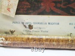 Impression couleur ancienne vintage non lithographiée Inde Mysore Maharaja & Prince