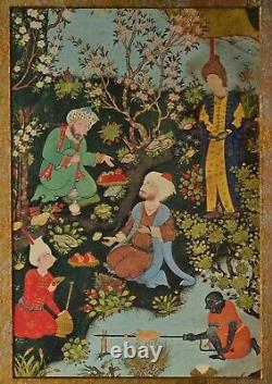 Impression d'art médiéval antique, original, vintage asiatique indien, islamique, persan, arabe