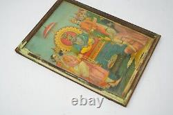 Impression lithographique vintage de Raja Ravi Verma représentant les dieux du Ramayan encadrée NH7248