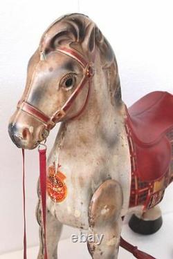 Iron Tin Toy Old Vintage Antique Mobo Bronco Horse Accueil Décor Collectionnable Po-54