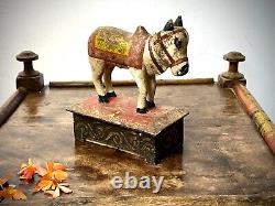 JOUET VINTAGE INDIEN NANDI EN BOIS SCULPTÉ À LA MAIN EX JOUETS À ROUE ANNÉES 1920