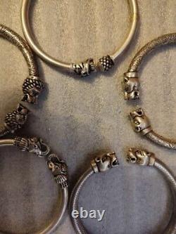 Les 5 Bracelets D'argent Indien Vintage Bijoux