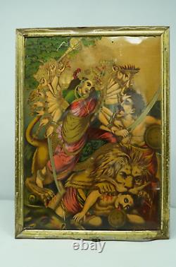 Lithographie Anciennement Anciennement Allemande Imprimer Hindu Mataji Godess Nh7195