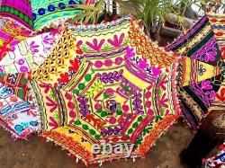 Lot de 30 PC Parapluie de soleil antique indien vintage brodé à la main Parasol Art