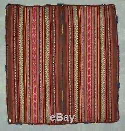 Magnificent Quechua Ikat Poncho Cérémonie Vintage Textile Tm8255