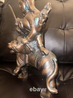 Mahakali Vintage, déesse Parvati, idole du dieu hindou, statue ancienne de Mahakali