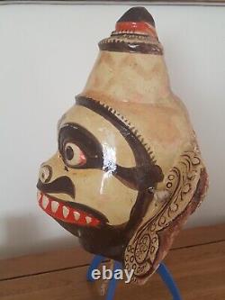Masque de singe tribal indien réduit, masque de cérémonie, Hanuman, divinité hindoue.
