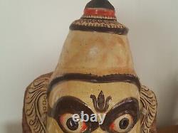 Masque de singe tribal indien réduit, masque de cérémonie, Hanuman, divinité hindoue.