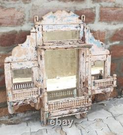 Miroir de commode antique, Miroir indien vintage, Miroir mural, Miroirs