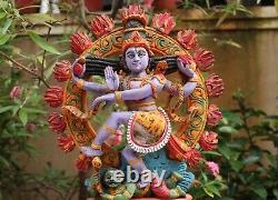 Nataraja Statue Dancing Shiva Antique Sculpture En Bois Dieu De Dance Idol Vintage