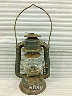 Old Vintage Dietz Comet Kerosine Lampe Lanterne Faite En Usa. Marque Originale En Verre