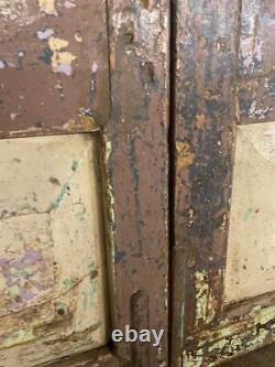 Paire De Grills De Bois Et De Métal Originaux Anciens Rustic Indian Jali Doors