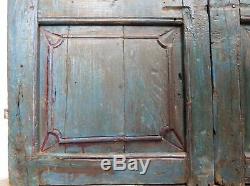 Paire De Vintage Rustique Indian Hardwood Jali Portes Garden Gate (ref506)