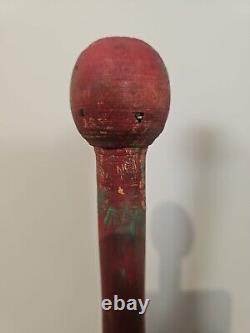 Paire d'antiques vintage (2) (17 pouces) 1 LB Club indien en bois, quille de jonglerie