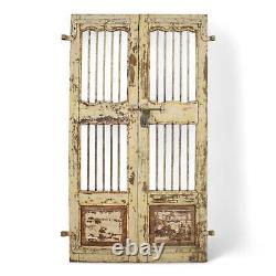 Paire de portes jali indiennes vintage pour la maison et le jardin