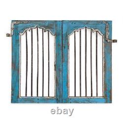 Paire de portes jali indiennes vintage pour la maison et le jardin