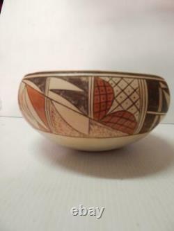 Pauline Setalla Lrg Antique Vintage Hopi Pueblo Indian Dough Bowl Potterie