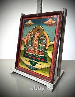 Peinture Bouddhique Sacrée. Népal. Tibet. Manjushri, Boddhisattva De La Sagesse