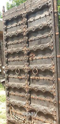 Porte indienne sculptée vintage, Porte indienne antique, Porte en bois de teck