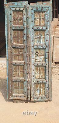 Porte indienne sculptée vintage, Porte indienne antique, Porte en bois de teck, Porte en bois