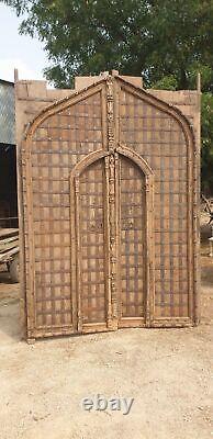 Porte indienne vintage, Porte indienne ancienne, Porte en bois de teck