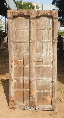 Porte indienne vintage, Porte indienne antique, Porte en bois de teck.