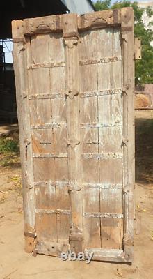 Porte indienne vintage, Porte indienne antique, Porte en bois de teck.