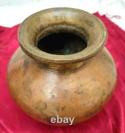 Pot d'eau en laiton et cuivre Ganga-Jamna ancien, rare et vintage des années 1850