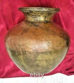 Pot d'eau en laiton et cuivre Ganga-Jamna ancien, rare et vintage des années 1850