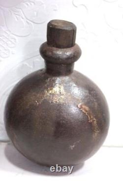 Pot en fer antique ancien indien rare collectionneur PS-93