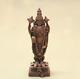 Statue Ancienne De Vishnu Dieu Hindou Balaji Sculpture En Cuivre Vintage Idole De Pooja Rare