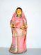 Statue De Femme Indienne Décorative En Fibre Ancienne Et Peinte De Grande Taille De Style Vintage