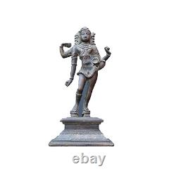 Statue en alliage de cuivre ancien du dieu hindou Shiva Nataraja Natarajan - Décoration religieuse de l'avatar
