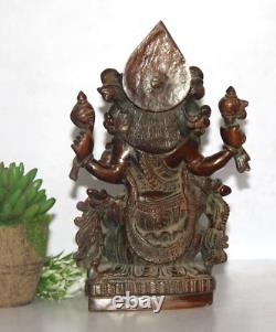 Statue spirituelle vintage en laiton de Lord Ganesha, éléphant religieux hindou de 1825