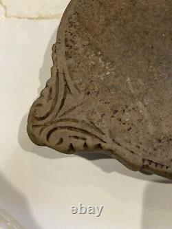 Support de plat de roulement en pierre sculptée vintage pour chapati