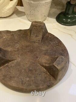 Support de plat de roulement en pierre sculptée vintage pour chapati