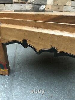 Table De Café Sculptée Vintage Éléphant Legged
