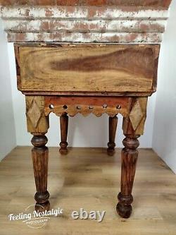 Table console en bois sculpté indien vintage et antique