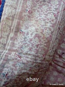 Tenture murale antique en broderie textile Dharanio Inde Saurashtra Gujarat