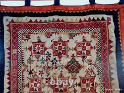 Textile Dharanio Inde Broderie Gujarat Tenture Murale Antique