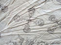 Textile en coton imprimé au kalamkari indien, en bloc, vintage, étoile tigre inachevée