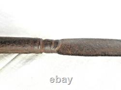 Traduction en français : Ancienne lance rare en fer forgé à la main avec visage de lion antique moghol d'origine des années 1800.