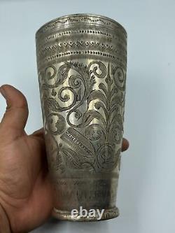 Verre/Tasse en laiton antique fait main vintage indien pour la décoration intérieure