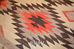 Vieille Couverture De Laine Navajo Rug Native American Indian Textile Antique 73x53