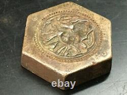 Vieille Vieille Antique Bronze Rare Métal De La Déesse Sud Timbre / Sceau / Die